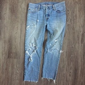 Levi’s 501CT vintage distressed jeans
